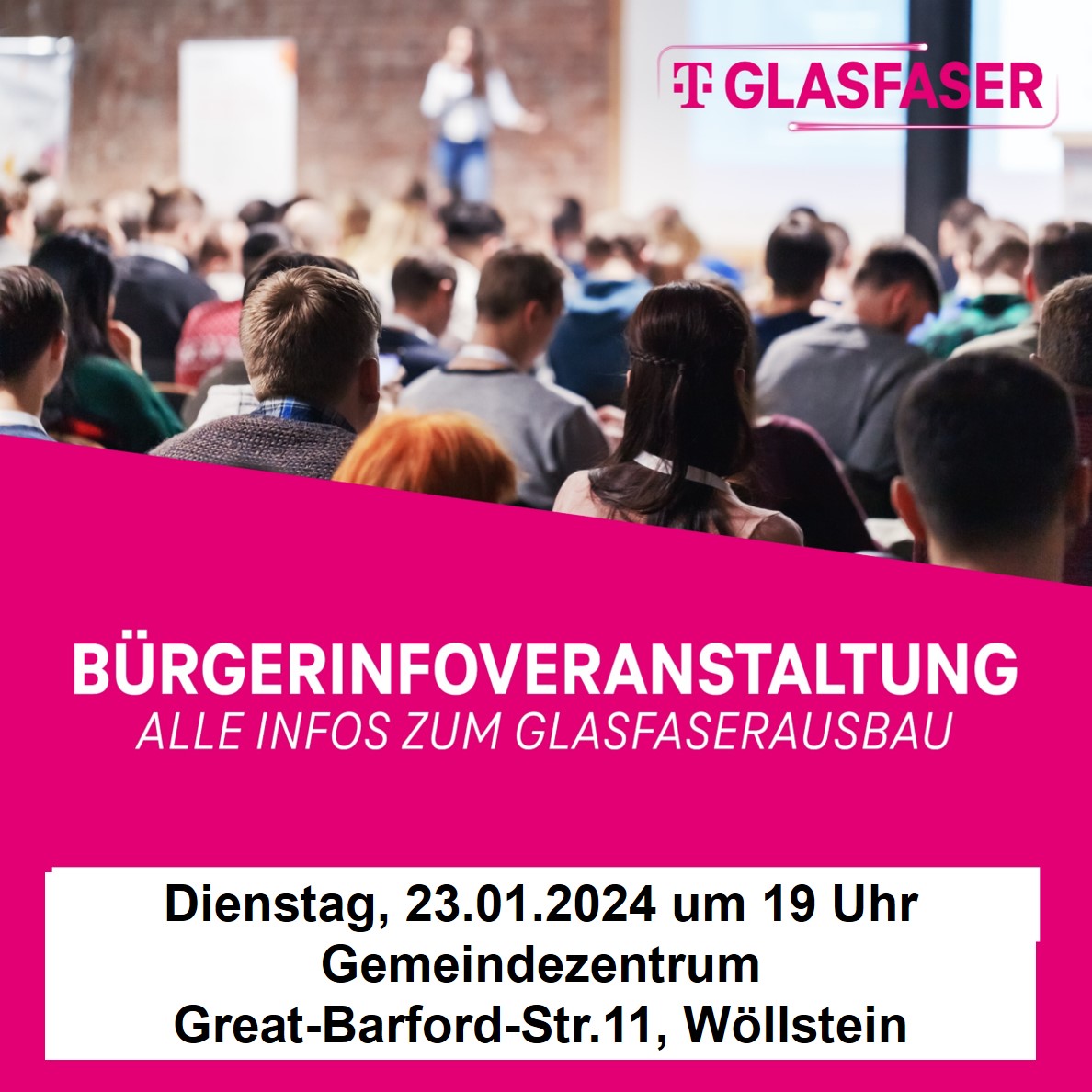 Neuer Termin: Infoveranstaltung Glasfaserausbau