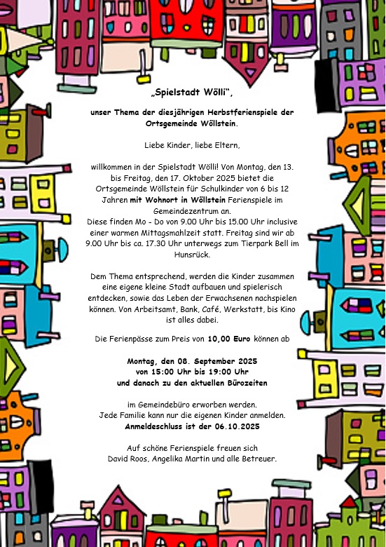 Ferienspiele der Ortsgemeinde