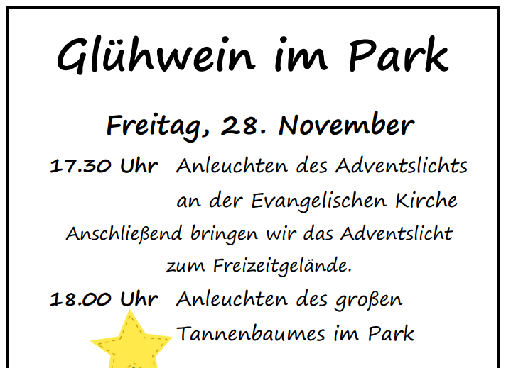 Glühwein im Park